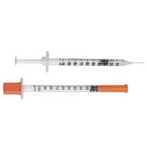 Lo-Dose U-100 Insulin Syringe with Micro-Fine IV Needle 28G x 1/2", 1/2 mL (100 count) (Box of 100)