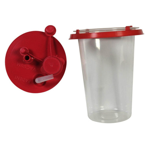 Suction Canister Liner with Lid, 1000 cc (Case of 100)