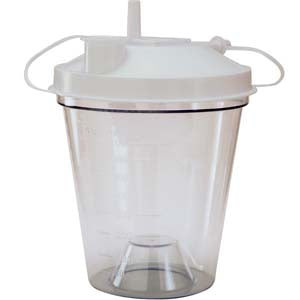 Disposable Suction Canister 800 cc, Universal Ports and Size (Case of 48)