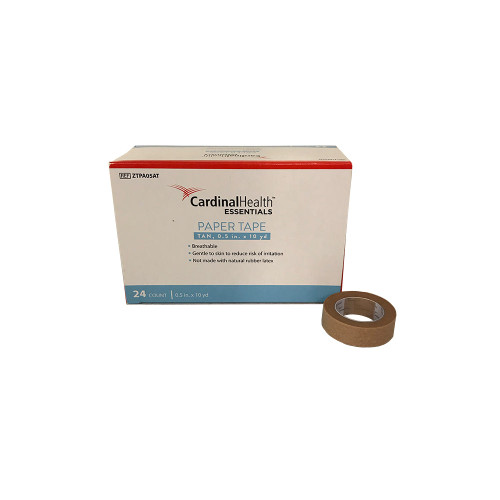 Cardinal Health Essentials Paper Tape 1/2" x 10 yds., Tan