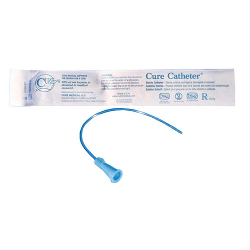 Hydrophilic Cure Catheter, 10" Pediatric, Straight Tip, 8 FR (Box of 30)