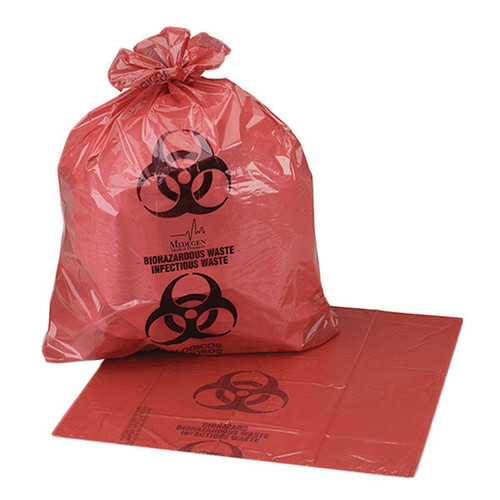 Biohazardous Waste Bag, Red/Black, 33 Gallon, 1.20mil, 33" x 39" (Case of 250)