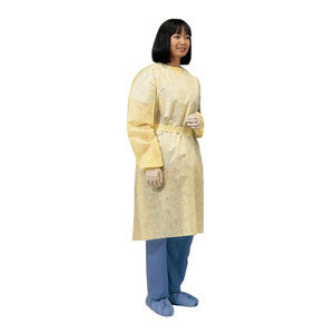 Non-Surgical Lightweight Isolation Gown  Yellow  X-Large (Case of 100)