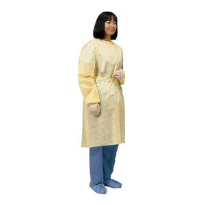 Non-Surgical Lightweight Isolation Gown, Yellow, Universal (Case of 100)