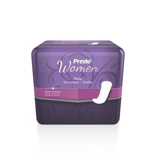Presto Maximum Absorbency Incontinence Pad, 12" (Case of 180)