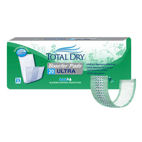 TotalDry Ultra Booster Pads, 13" Long (Case of 180)