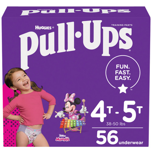 Pull-Ups Learning Designs Training Pants, Girl, 4T-5T, Giga Pack, Replaces Item 6945130 (Case of 56)