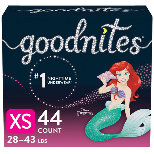 Goodnites Youth Pants for Girls X-Small, Giga Pack (Case of 44)