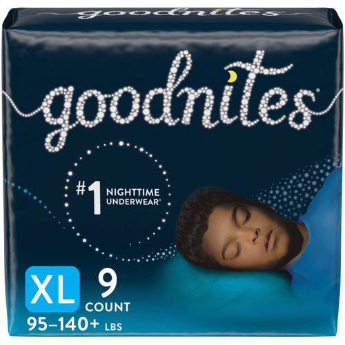 GOODNITES Youth Pants, Extra Large, Boy, Jumbo Pack, Replaces Item 6941315 (Package of 9)