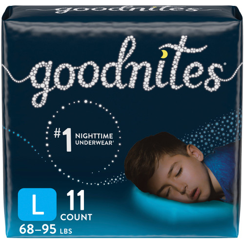 GOODNITES Youth Pants, Large, Boy, Jumbo Pack, Replaces Item 6941315 (Case of 44)