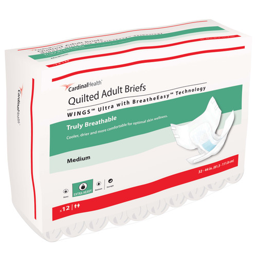 WINGS Ultra Quilted Brief with BreatheEasy Technology, Medium, 32" - 44" (Case of 96)