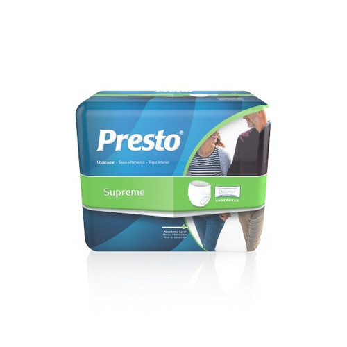 Presto Discreet Underwear, Large, 44" - 58" - Replaces PRTAUB24040 (Case of 72)