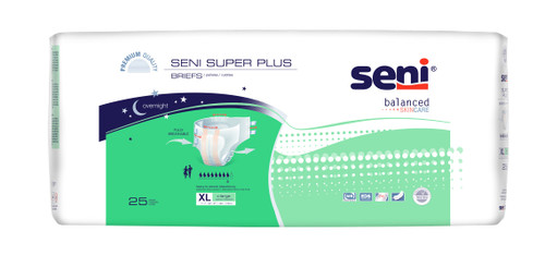 Seni Super Plus Briefs, Extra Large, 25 Count - 55" - 67" (Case of 75)