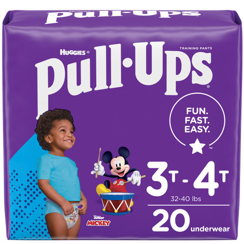 Pull-Ups Learning Designs Boys' Training Pants, 3T-4T, 20 Ct (Package of 20)