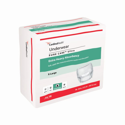 Cardinal Health, Underwear, Sure Care Ultra, X-Large, 48"- 66" (Package of 14)
