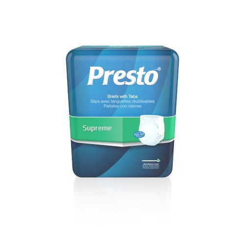 Presto Supreme Brief, Medium, 32"-44" (Case of 96)