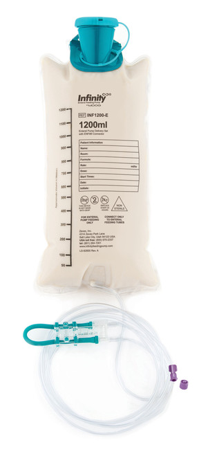 Infinity 1200 mL Enteral Pump Delivery Set with ENFit Connector (Case of 30)