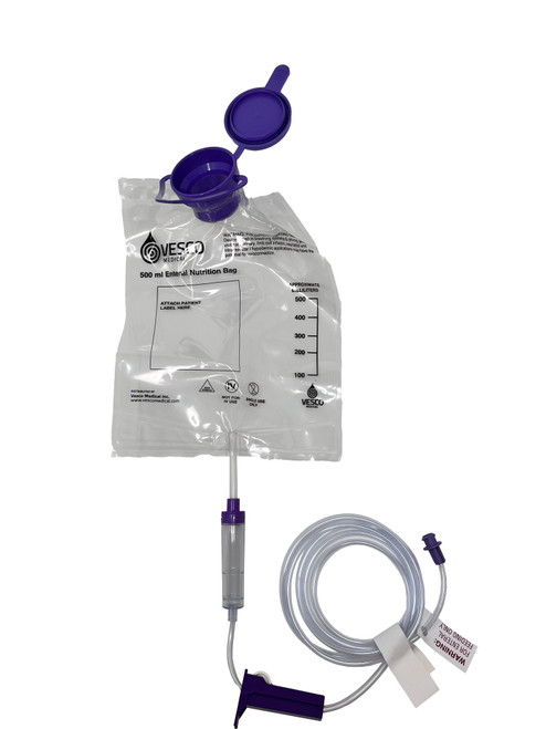 500mL Gravity Feed Transition Set with ENFit Connector