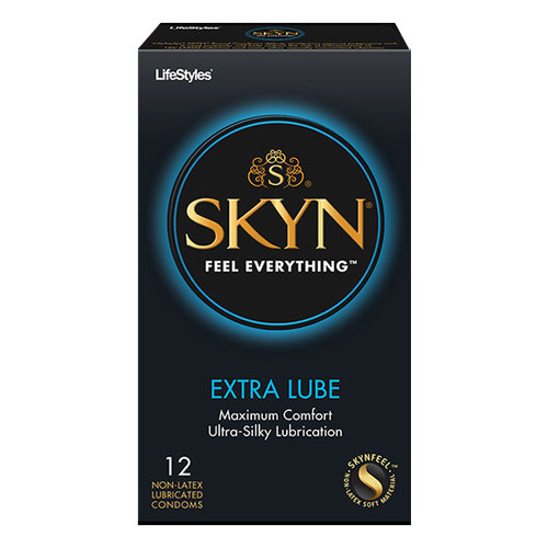 Lifestyles SKYN Extra Lubricated Polyisoprene Condoms, 12 Count (Package of 12)