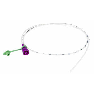Nutrisafe 2 Nasogastric Feeding Tube without Stylet 8 Fr 20" Length 0.97 ml, Polyurethane, Blue