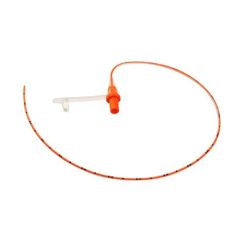 Indwelling Medium Silicone Enteral Feeding Tube with Radiopaque Orange Stripe 8 Fr 24"