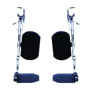 Hemi Elevating Legrests with Heel Loop Composite Footplate, 1-1/2" Hanger Pin Spacing (Package of 2)
