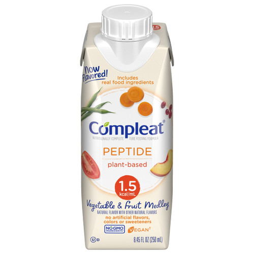 COMPLEAT Peptide 1.5 Vegetable & Fruit Medley Adult Formula, 250 mL Carton