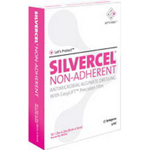 Silvercel Non-Adherent Antimicrobial Alginate Dressing 1" x 12" Rope