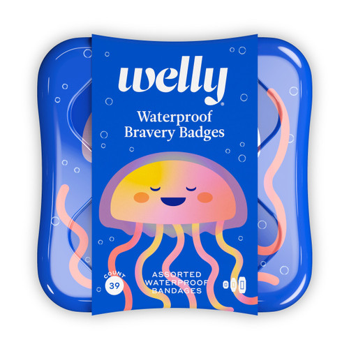 Welly Health Assorted Kids Waterproof Adhesive Bandages, 39 ct (Box of 39)
