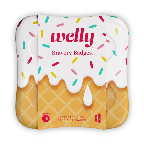 Welly Health Ice Cream Adhesive Bandages, 48 ct (Box of 48)