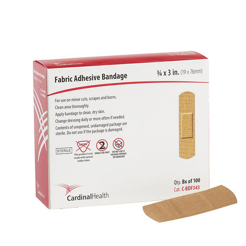 Fabri-Flex Adhesive Bandage 3/4" x 3". (Box of 100)