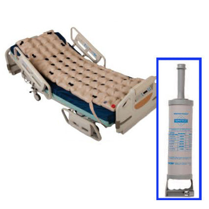 Waffle Econo Extended Care Plus Mattress Overlay with Pump, Green, 76" x 34" x 3"