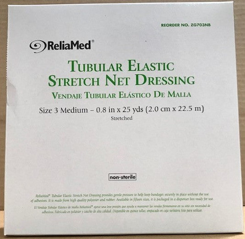 ReliaMed Tubular Elastic Stretch Net Dressing, Medium 5" - 6" x 25 yds. (Hand, Arm, Leg and Foot)