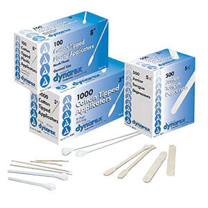 Dynarex Cotton Tip Wood Applicators, Non-Sterile  6" (Box of 1000)