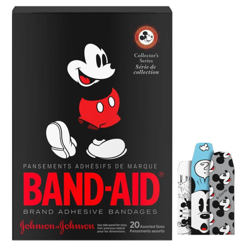 Band-Aid Mickey Waterproof Adhesive Bandages (Box of 15)