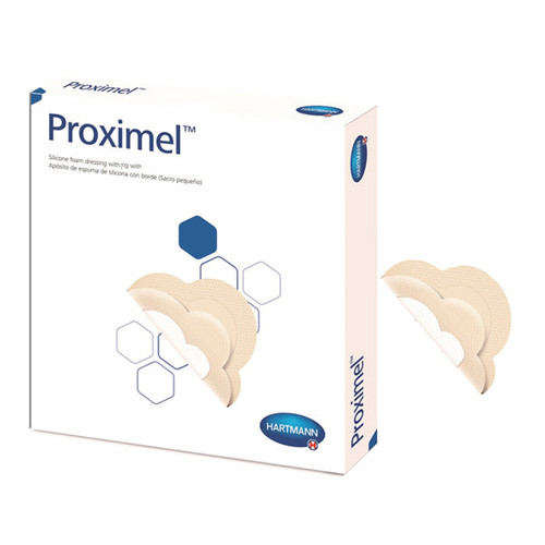 Proximel Silicone Dressing with Border, Large Sacrum, 9.2" x 9.2" (Box of 5)