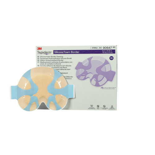 Tegaderm Silicone Foam Dressing, Small Sacral, 6" x 6.75" (Box of 10)