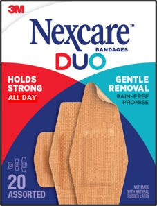 Nexcare DUO Bandage, Assorted, 20ct (Box of 20)