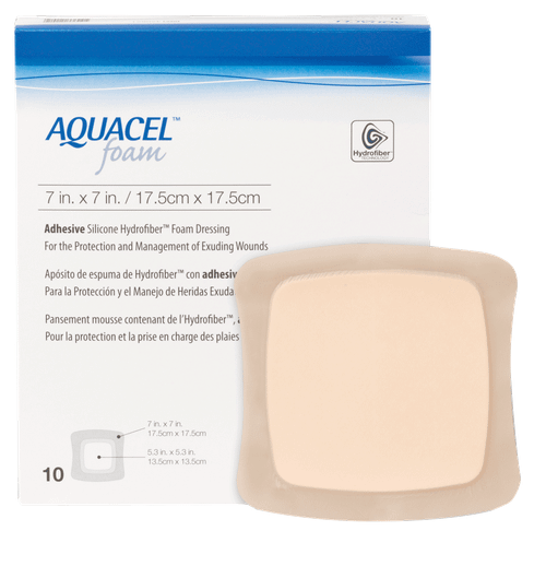 Aquacel Adhesive Gelling Foam Dressing, 7" x 7"
