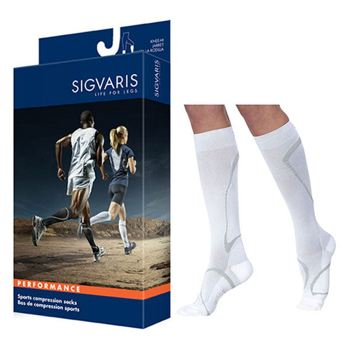 412C Motion High Tech Calf, 20-30mmHg, Unisex, Size LL, White