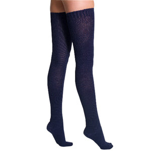 782C Style Sheer Calf, 20-30mmHg, Women's, Large, Long, Dark Navy