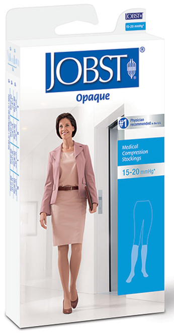 Opaque Knee-High Moderate Compression Stockings Large, Black