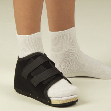 Post-Op Shoe, Suede Wood, Hook/Loop, Male, Small