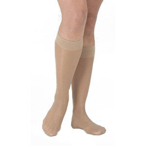 781C Style Sheer Calf, 15-20mmHg, Women's, Medium, Long, Natural