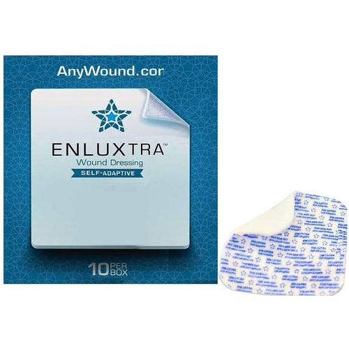 Enluxtra Self-Adaptive Wound Dressing, 6" x 6" (Box of 5)