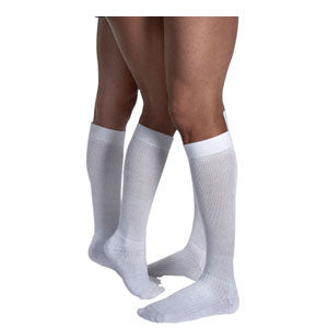 Jobst ActiveWear Knee-High, 30-40, Large, Full Calf, Closed, Cool White
