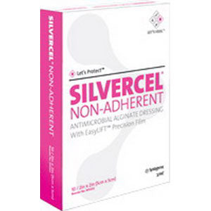 Silvercel Non-Adherent Antimicrobial Alginate Dressing 2" X 2" (Package of 10)
