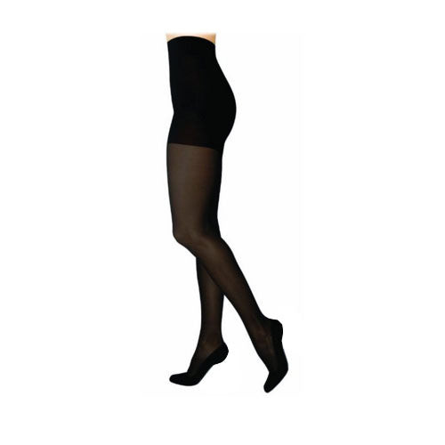 842P Style Soft Opaque Pantyhose, 20-30mmHg, Women's,  Large, Long, Black