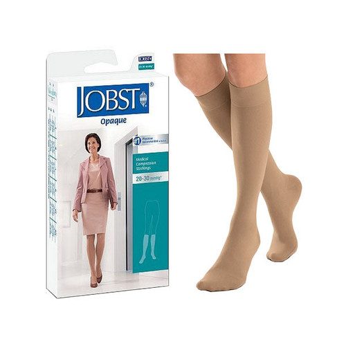 Jobst Opaque SoftFit Knee-High, 20-30, Closed, Natural, Medium