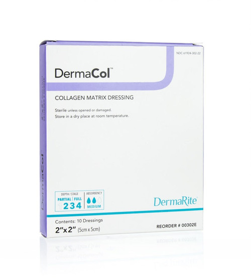 DermaCol Collagen Matrix Wound Dressing, 2" x 2"